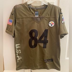 Youth Large Antonio Brown Salute To Service USA Steelers Jersey
